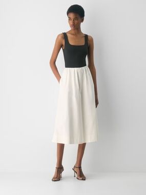 natalia square neck midi dress Banana Republic white Natalia Square Neck